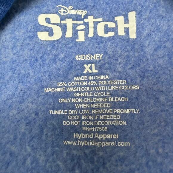 Disney Stitch Women's XL Royal Blue Full Zip Surf Club Large Back Graphics - Picture 3 of 6